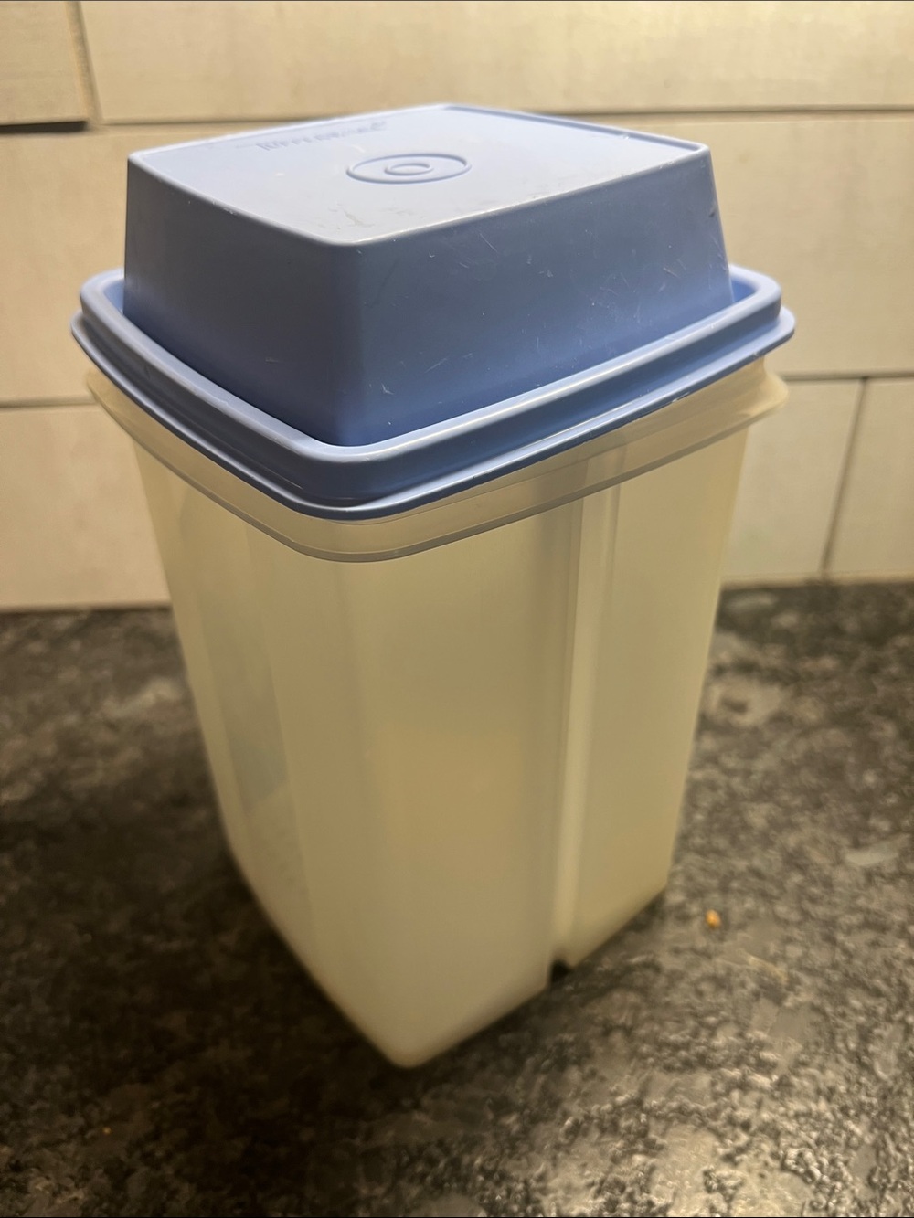 Tupperware Pick A Deli  Blue-Lid Pickle Storage Canister -